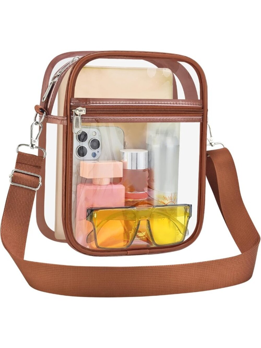 Clear Stadium Purse - Transparent Crossbody Bag for Concerts & Events